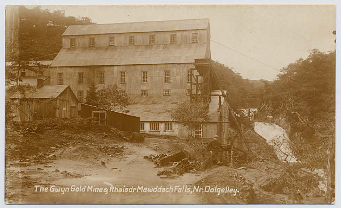 Postcard of Mawddach Falls and Gwyn Gold Mine, Merionethshire [image 1 of 2]